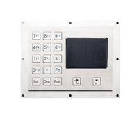 KKHIUHU IP65 Waterproof 15-Key Industrial Metal Keyboard with Touchpad and Mouse Button for Explosion-Proof Mine Control Boxes