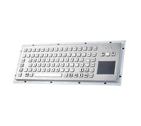 KKHIUHU Metal-embedded Full-size Keyboard With Touchpad Mouse, Stainless Steel Kiosk Keyboard(PS2)