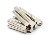 kkhouse Neodymium Round Magnet, 8x4mm, 25Pcs, Silver, N35, Triple Layer Plated, Axially Magnetized