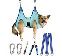 Kkiimatt Dog Grooming Hammock,S Hanging Harness for Nail Clipping, Pet Trimming Cutting Hammock, Sling Holder Helper for Small Dogs, Grooming Restraint Bag with Wide Strap Sewed