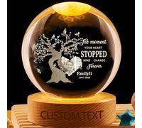 KKIIOEXX Personalized Photo Crystal Globe Lamp,Custom Photo Crystal Ball Night Light Memorial Keepsake,Remembrance Memorial Sympathy Gift for Loss of Loved One