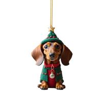 kkiuop 2024 New Funny Dog Christmas Tree Decorations Dachshund Christmas Decorations Pendant Christmas Pendant & Christmas Tree