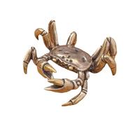 kkiuop Brass Crab Pen Powerful Crab Ornaments Feng Shui Crab Statues Weightlifting Crabs Pen Disp Funny Pen Stand,