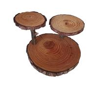 kkiuop Cake Rack Buffet Display Fruitcakes Riser Botanical Food Wood Stand Decor Party Rustic P0I6 Flower Shelf Dish