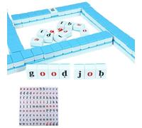 kkiuop Mini English Letter Mahjong,New Spelling English Words Game Mini Alphabet Mahjong,Travel Tile Mahjong Mahjong Set,Miniature