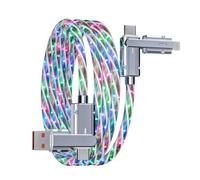 kkiuop New Starry Sky LED Multicolor Fast Charging Cable,100W 4 charging c zinc data Cable Cable USB 1 alloy P0C3 LED fast in type usb