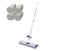 kkiuop Silicone Broom And Mop For Bathroom Floor Water Scraping Household Bathroom Rotatable mop Flat Floor 360° Flat Mops mop,Reusable mop mop ocedar Wet pads microfiber bucket mop para mop microf