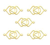 kkjoy 5Pcs 7 Chakra DIY Charms for Jewelry Making and Crafting, Gold Stainless Steel Pendant Craft Supplies Accessories for Make Necklace Earrings (Third-eye Chakra 2)
