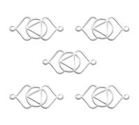 kkjoy 5Pcs 7 Chakra DIY Charms for Jewelry Making and Crafting, Stainless Steel Pendant Craft Supplies Accessories for Make Bracelet Necklace Earrings (Third-eye Chakra 2)