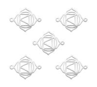 kkjoy 5Pcs 7 Chakra DIY Charms for Jewelry Making and Crafting, Stainless Steel Pendant Craft Supplies Accessories for Make Bracelet Necklace Earrings (The Root Chakra)