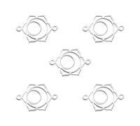 kkjoy 5Pcs 7 Chakra DIY Charms for Jewelry Making and Crafting, Stainless Steel Pendant Craft Supplies Accessories for Make Bracelet Necklace Earrings (The Sacral Chakra)