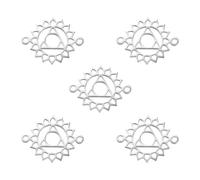 kkjoy 5Pcs 7 Chakra DIY Charms for Jewelry Making and Crafting, Stainless Steel Pendant Craft Supplies Accessories for Make Bracelet Necklace Earrings (The Throat Chakra)