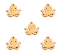 kkjoy 5Pcs Stainless Steel Animals Charms for Jewelry Making and Crafting, Assorted Pendant Mini Charm Craft Supplies Accessories for DIY Bracelet Necklace Earrings, 5PCS, Stainless Steel, No Gemstone