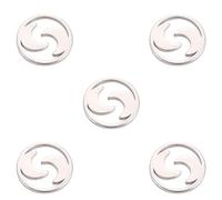 kkjoy 5Pcs Stainless Steel Sun Moon Star Charms for Jewelry Making and Crafting, Assorted Pendant Mini Charm Craft Supplies Accessories for DIY Bracelet Necklace Earrings, 5PCS, Stainless Steel, No
