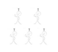 KKJOY 5Pcs The Middle Finger Villain Pendant Charms for Jewelry Making and Crafting, Stainless Steel Mini Charm Craft Supplies Accessories for DIY Bracelet Necklace Earrings