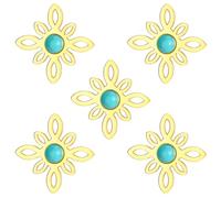 kkjoy 5Pcs Witches Knot DIY Charms for Jewelry Making and Crafting, Gold Plated Stainless Steel Assorted Mini Pendant Craft Supplies Accessories for Make Bracelet Necklace Earrings (Witches Knot 12)