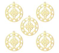 kkjoy 5Pcs Witches Knot DIY Charms for Jewelry Making and Crafting, Gold Plated Stainless Steel Assorted Mini Pendant Craft Supplies Accessories for Make Bracelet Necklace Earrings (Witches Knot 8)