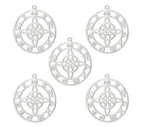 kkjoy 5Pcs Witches Knot DIY Charms for Jewelry Making and Crafting, Stainless Steel Assorted Mini Pendant Craft Supplies Accessories for Make Bracelet Necklace Earrings (Witches Knot 8)