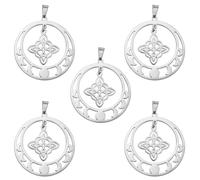 kkjoy 5Pcs Witches Knot DIY Charms for Jewelry Making and Crafting, Stainless Steel Assorted Mini Pendant Craft Supplies Accessories for Make Bracelet Necklace Earrings (Witches Knot 7)