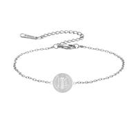 kkjoy Cross Saint Benedict Exorcism Medal Bracelet Stainless Steel Religious Christian Amulet Protection Jewelry for Men Women(Silver)