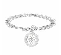 kkjoy Crystal Tree of Life Hexagram Star of David Bracelet Stainless Steel Family Tree Pendant Nature Inspired Spiritual Jewelry for Women Men