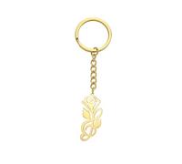 kkjoy Rose Note Treble Keychain Stainless Steel Notes Bloom into Rose Pendant Keyring Treble Clef Jewelry Purse Bag Accessories for Women Men Music Lovers