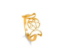 KKJOY Triple Moon Goddess Ring Stainless Steel Moon Phase Pentagram Amulet Promise Ring Magic Wicca Jewelry Gift For Women Girls