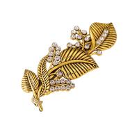 KKJOY Vintage Leaves Hair Clips Barrettes Hand Crafted Spring Clip Metal Hair Pin Headpieces Wedding Bridal Hair Accessories for Women Girls