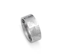 kkjoy Whale of the Sea Wide Ring Mountain Range Whirlpool Band Stainless Steel Her Side Face Promise Ring Jewelry Gift For Women Men