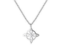 kkjoy Witches Knot Necklace Stainless Steel Magic Knot Pagan Wiccan Symbol Pendant 4-Pointed Celtic Knot Witchcraft Necklace for Women Girls