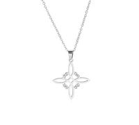 kkjoy Witches Knot Necklace Stainless Steel Magic Knot Pagan Wiccan Symbol Pendant 4-Pointed Celtic Knot Witchcraft Necklace for Women Girls