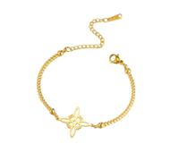 kkjoy Witches Knot Twisted-cable Half-Bangle Bracelet Stainless Steel Infinity Magic Wiccan Symbol Witchcraft Amulet Jewelry for Women Men(Gold)