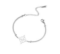 kkjoy Witches Knot Twisted-cable Half-Bangle Bracelet Stainless Steel Magic Wiccan Symbol Witchcraft Amulet Jewelry for Women Men(Silver)