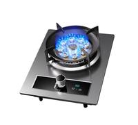 KKJPL Stainless Steel Gas Stove, 7.2KW 9 Cavity High Fire, 180 Minutes Timer, Suitable For Home Kitchen With Flameout Protection(LPG)