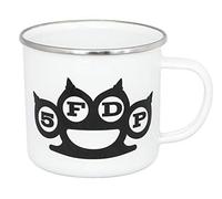 KKL Five Finger Death Punch Enamel Mug White Logo Goblets Cups