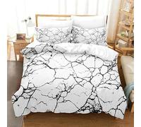 KKLDSD Black White Marble Duvet Cover 135X200,Abstract Marbling Printed Bedding Set,Modern Simple Design Quilt Cover for Women Men Bedroom Decor All Season Single