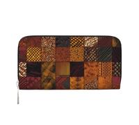 KKLWEGU African Style Patchwork Women'S Wallet Zip Around Travel Leather Wallet Card Holder Clucth Purse Gift For Women Ladies