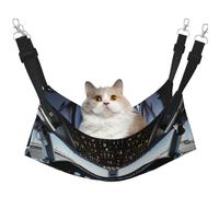 KKLWEGU Airplane Cockpit Cat Hammock Summer Breathable Hanging Pet Cage Hammock Bed Adjustable Soft Sleeping Hammock for Cats Small Dogs Rabbits Medium
