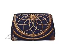 KKLWEGU American Dream Catcher Leather Makeup Bag Waterproof Cosmetic Bag Organizer Small Make Up Zipper Pouch Portable Travel Toiletry Bag For Women Girls, Silver, One Size