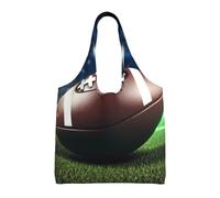 KKLWEGU American Football Large Tote Bag For Women, Heavy Duty Foldable Shopping Tote Bag Shoulder Bag For Work Beach Travel