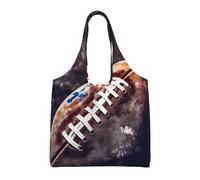 KKLWEGU American Football Large Tote Bag For Women, Heavy Duty Foldable Shopping Tote Bag Shoulder Bag For Work Beach Travel