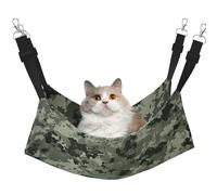 KKLWEGU Army Digital Camouflage Cat Hammock Summer Breathable Hanging Pet Cage Hammock Bed Adjustable Soft Sleeping Hammock for Cats Small Dogs Rabbits Medium