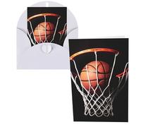 KKLWEGU Blank Greetings Card 4'' X 6'' With Envelopes, Basketball Thank You Cards Note Cards White All Occasion Cards For Christmas Holidays Birthday Graduation Anniversaries