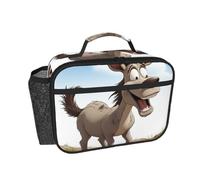 KKLWEGU Cartoon Donkey Lunch Bag Insulated Reusable Lunch Box Large Capacity Leakproof Lunch Cooler Totes Meal Bags For Women Men Work Office Picnic Travel