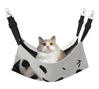 KKLWEGU Cute Pandas Cat Hammock Summer Breathable Hanging Pet Cage Hammock Bed Adjustable Soft Sleeping Hammock for Cats Small Dogs Rabbits Medium