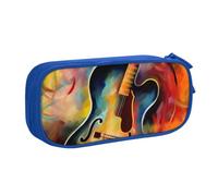 KKLWEGU Cute Pencil Case Large Capacity Pencil Bag For Women Men Pen Pounch | Abstract Watercolor Guitar Pen Holder Pencil Boxbox Cosmetic Makeup Bag Desk Organizer For Home Office Supplies