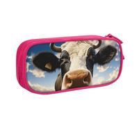 KKLWEGU Cute Pencil Case Large Capacity Pencil Bag For Women Men Pen Pounch | Prairie Cow Pen Holder Pencil Boxbox Cosmetic Makeup Bag Desk Organizer For Home Office Supplies