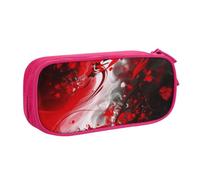 KKLWEGU Cute Pencil Case Large Capacity Pencil Bag For Women Men Pen Pounch | Red Black White Abstract Pen Holder Pencil Boxbox Cosmetic Makeup Bag Desk Organizer For Home Office Supplies
