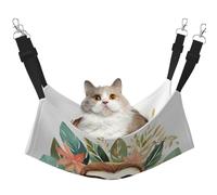 KKLWEGU Cute Sloth Leaves Cat Hammock Summer Breathable Hanging Pet Cage Hammock Bed Adjustable Soft Sleeping Hammock for Cats Small Dogs Rabbits Large