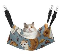 KKLWEGU Cute Squirrel Cat Hammock Summer Breathable Hanging Pet Cage Hammock Bed Adjustable Soft Sleeping Hammock for Cats Small Dogs Rabbits Medium